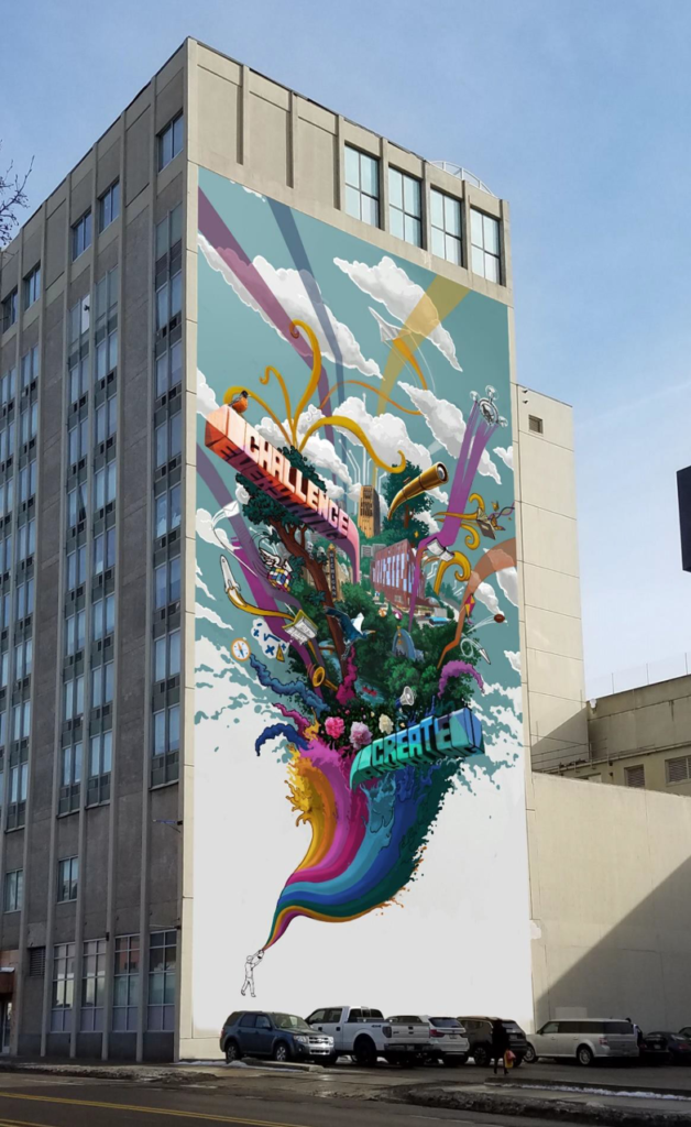 “Challenge Everything. Change Anything.” Mural Celebrates Art and Creativity in Ann Arbor